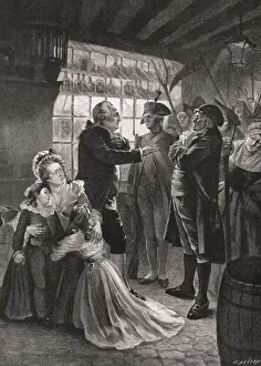 Surrender Prints: Officials and Spectators at Arrest of Louis XVI and Marie Antoinette