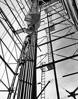 Derrick Prints: Oil Derrick Beams & Drilling Pipes