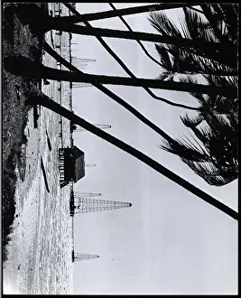 Lakeshore Prints: Oil Drilling Platforms on Lake Maracaibo