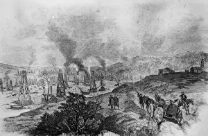 Oil Industry Prints: Oil Fields