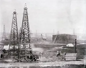 Texas Prints: Oilfield At Spindletop