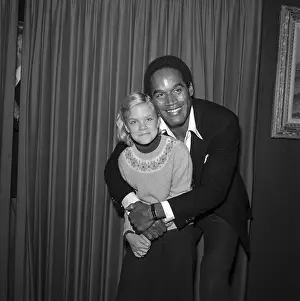 O.J. Simpson with His Co-Star in Goldie and the Boxer
