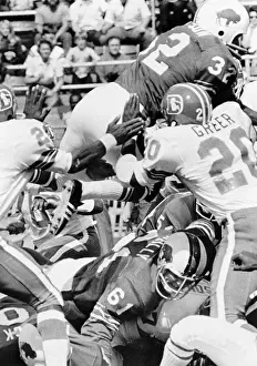Simpson Prints: O.J. Simpson Jumping into the End Zone