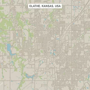 Images Dated 14th July 2018: Olathe Kansas US City Street Map