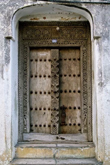 Images Dated 7th August 2017: Old Arab-Style Door, Zanzibar, Tanzania