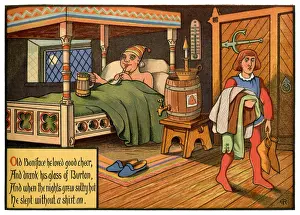 Old Boniface He Loved Good Cheer - Victorian nursery rhyme illustration