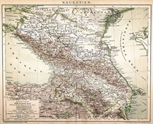 Images Dated 29th January 2016: Old Caucasus map