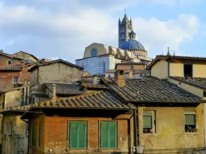 Coimbra District Prints: The old city of Siena, Italy