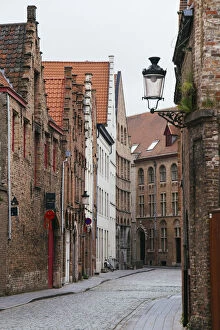 Old cobbled stree in Bruges