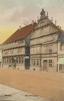 Hamelin Prints: Old Collegiate Houses in Hameln