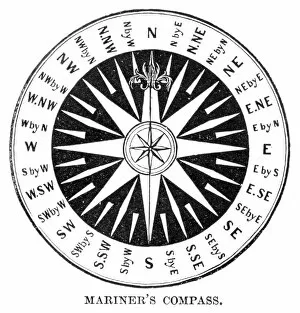 Images Dated 22nd February 2017: Old Compass Windrose 1881