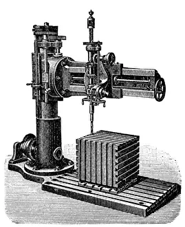 Engineering Prints: Old drilling machine