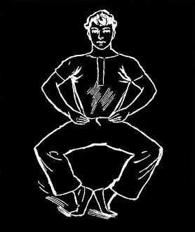 Prints of Antique Illustration, Copyright has expired on this artwork. From my own archives, digitally restored Hygienic Gymnastics Illustration Prints: Old engraved illustration of Hygienic Gymnastics
