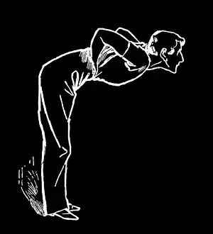 Old engraved illustration of Hygienic Gymnastics, healthy lifestyle - leg, body and arm exercises