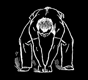 Old engraved illustration of Hygienic Gymnastics, healthy lifestyle - leg, body and arm exercises