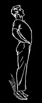 Prints of Antique Illustration, Copyright has expired on this artwork. From my own archives, digitally restored Hygienic Gymnastics Illustration Prints: Old engraved illustration of Hygienic Gymnastics