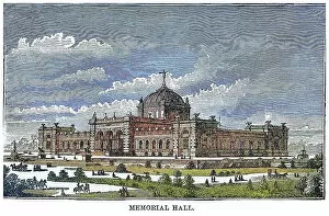 The Magical World of Illustration Collection: Old engraved illustration of view of Memorial Hall, a Beaux-Arts style building which is located