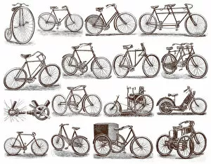 Images Dated 17th December 2015: Old Fashioned Bicycles