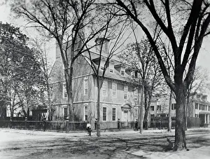 Portsmouth Prints: Old House Where Benjamin Franklin Tested Lighting Rod
