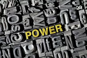 Images Dated 8th April 2012: Old lead letters forming the word Power