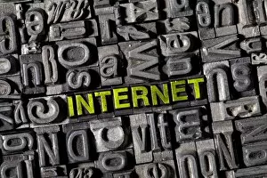 Images Dated 2nd March 2012: Old lead letters spelling the word INTERNET