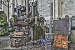 Balkans Collection: Old machinery in an old abandoned factory in Rijeka, Croatia, Europe