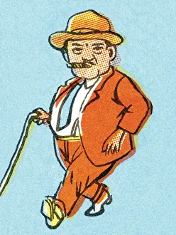 Images Dated 13th October 2003: Old man with cane