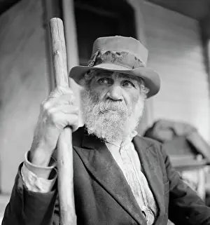 Staff Prints: Old Man with His Walking Stick