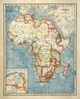 Images Dated 12th August 2011: old map of africa