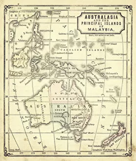 Images Dated 6th October 2010: old map of australia - australasia