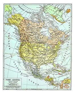 Old map of NORTH AMERICA