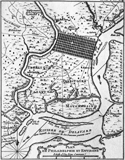 Myth Prints: Old Map Of Philadelphia And Environs