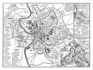 Macro Gallery: Old map showing Rome arround 1st century BC