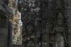 Cambodia Gallery: Old patterns in Bayon temple