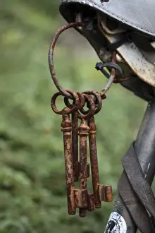 Object Prints: Old rusty keys on a key ring