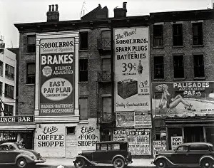Billboard Prints: Old Tenements Covered With Posters