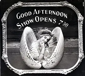 Hand On Chin Prints: Old Time Movie Announcement Slide