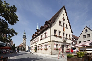 Old town hall and parish church, Marktplatz Square, Lauf an der Pegnitz, Franconia Old town hall and parish church, Marktplatz Square, Lauf an der Pegnitz, Franconia