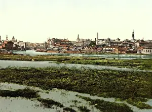 The Old Town of Poznan, formerly Germany, now Poznan in Poland, Germany, Historic, digitally restored reproduction of a photochrome print from the 1890s