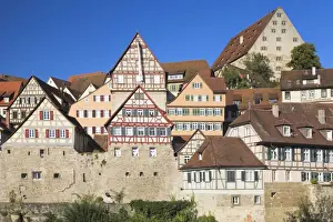 Old town of Schwaebisch Hall, Hohenlohe, Baden-Wuerttemberg, Germany, Europe