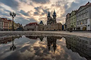 Mala Strana Prints: Old Town Square and Tyn Church, Prague, Czech Republic
