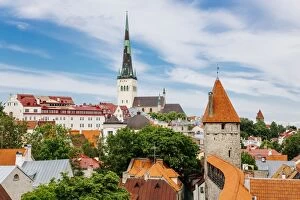 Images Dated 14th July 2012: Old town of Tallinn skyline, Estonia
