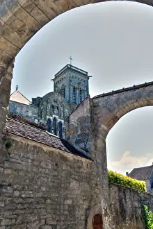 1979 Prints: Old town of VA zelay Abbey at old town of VA zelay at Yonne department in France