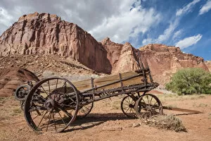 Images Dated 5th June 2013: Old wagon, Fruita, Capitol Reef National Park, Utah, USA