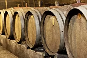 Images Dated 14th August 2011: Old wine barrels in the cellar of a winery