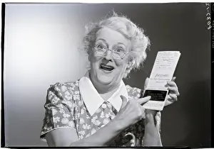 Enthusiasm Prints: Old Woman with Excited Expression