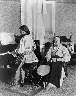 Piano Prints: Old Woman Listening to the Piano