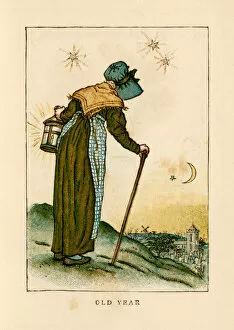 Images Dated 17th December 2012: Old Year - Kate Greenaway