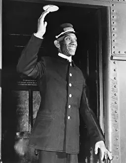 Porter Prints: Oldest Pullman Porter Waves All-Aboard