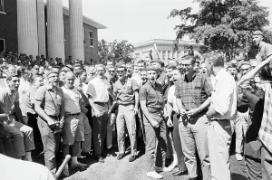 Oxford Prints: Ole Miss Students Yell Against Integration